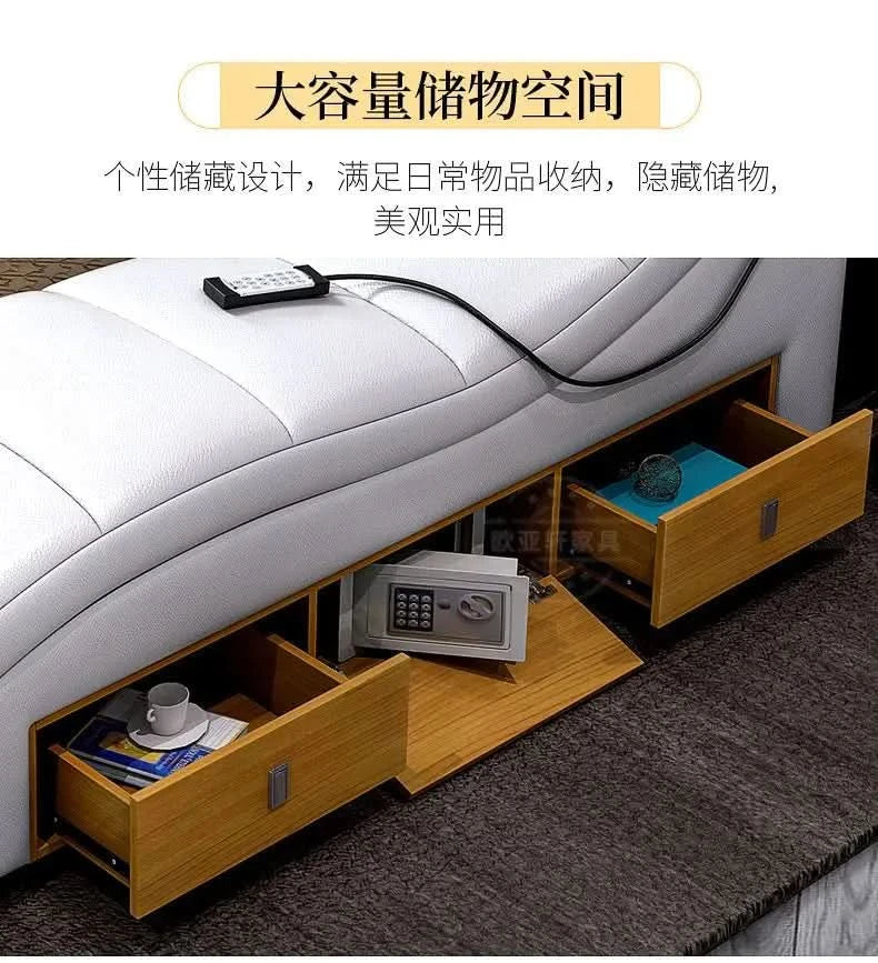 Frame Full Size Storage Bed Queen Size Luxury 180x200cm King Bed Minimalist Upholstered Nordic 150x200cm Home Bedroom Furniture