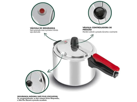 Pressure Cooker Clock 4.5L Eco Silver