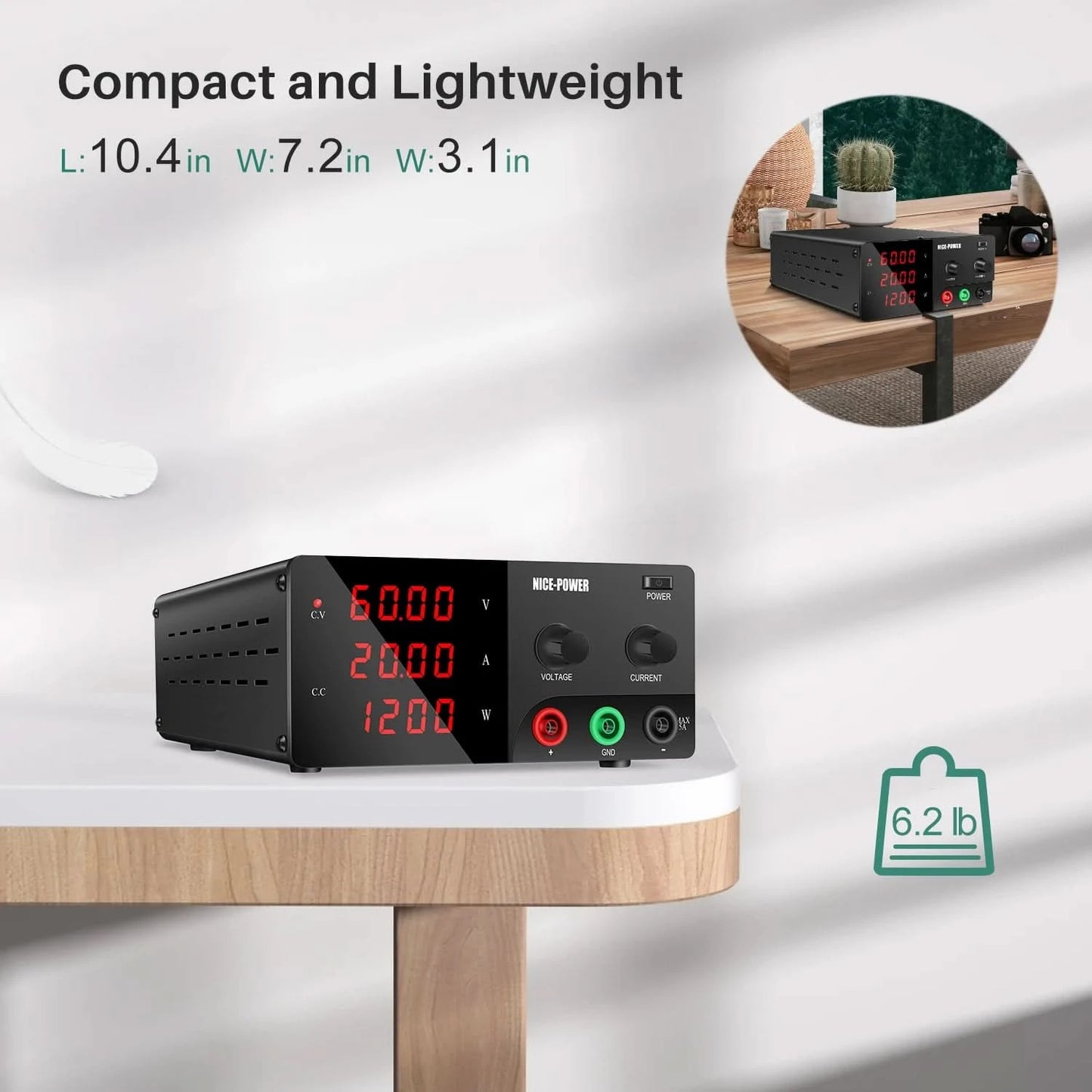 60V 20A Einstellbares Gleichstromnetzteil 30V 30A Labornetzgerät Stabilisiertes Netzteil Spannungsregler Hochleistungsnetzteil