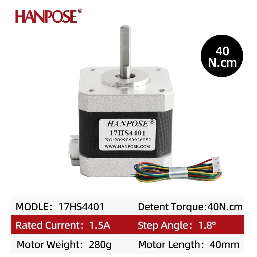 Nema17 Schrittmotor 42 motor42BYGH 1.5A (17HS4401) Motor 4-adrig 40mm für CNC 3D-Drucker 12V Schrittmotor