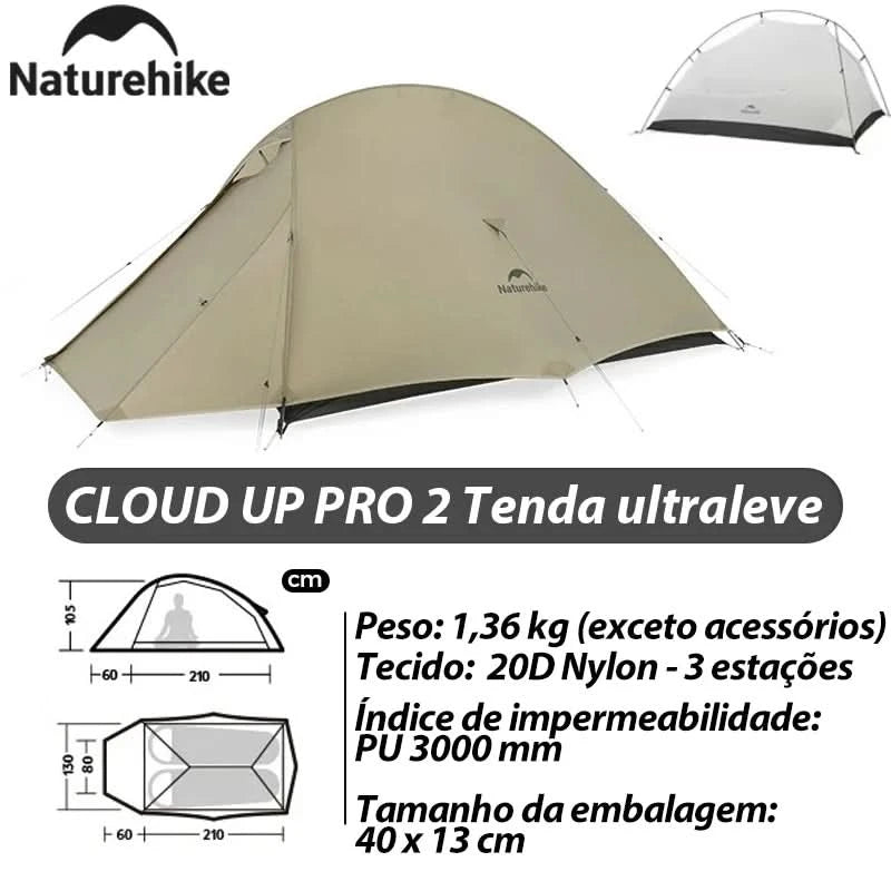 Naturehike Brazil Cloud Up 1-2-3P Camping Rucksack Outdoor Ultraleicht Wasserdichtes Zelt Camping Strandzelt