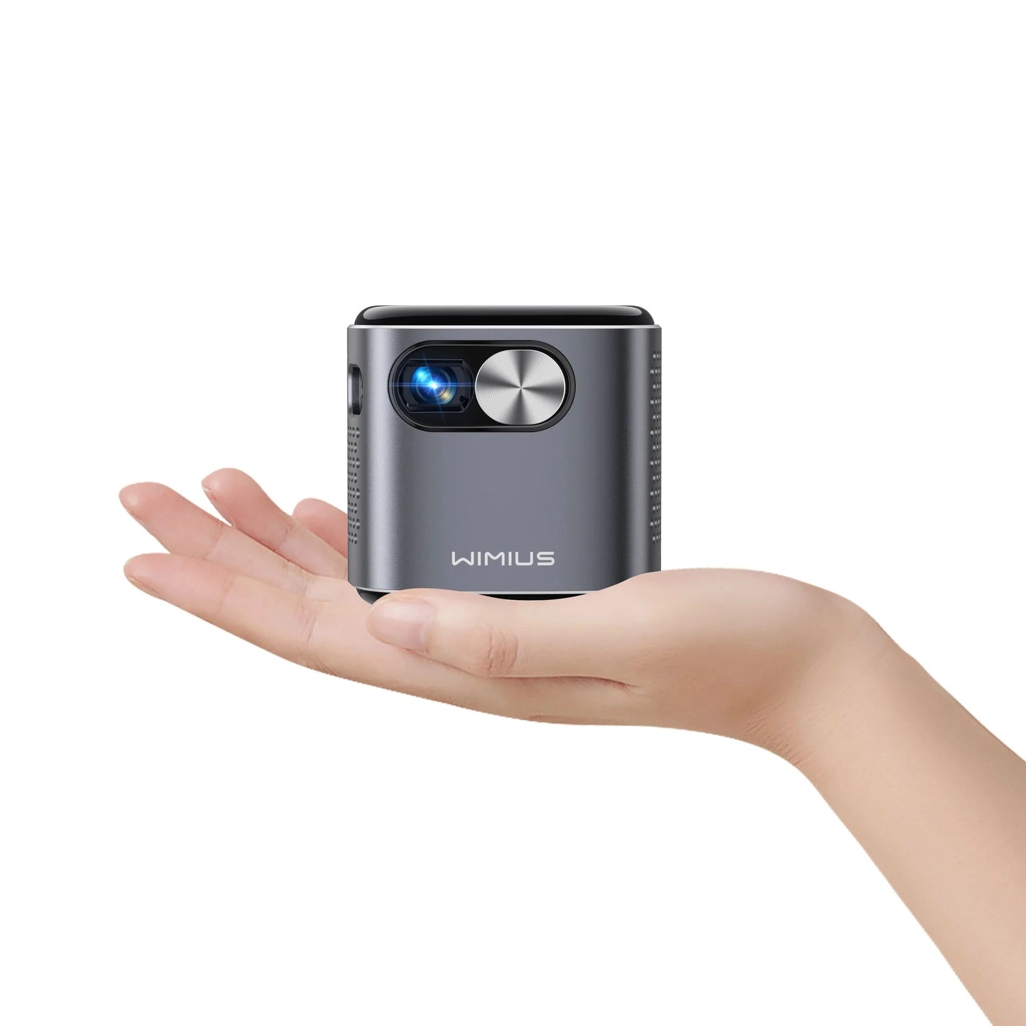 Wimius DLP Mini projector 1080P HD Supported 400ANSI Android TV WIFI Bluetooth Outdoor Portable Pocket Projector with Battery