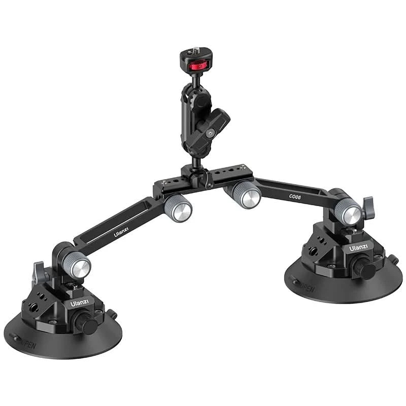 Ulanzi 3 Zoll/4,5 Zoll Action-Kamera Handpumpen-Saugnapf 1/4" 3/8" Kamerastabilisator Halterung für GoPro Insta360 Telefon