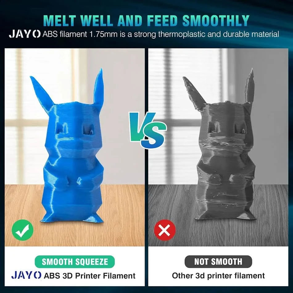 JAYO ABS Filament 1.75mm 3D Printer Filament 10Rolls For FDM 3D Printers 3D Pen Filament Refills 1KG/Roll 3D Printing Materials