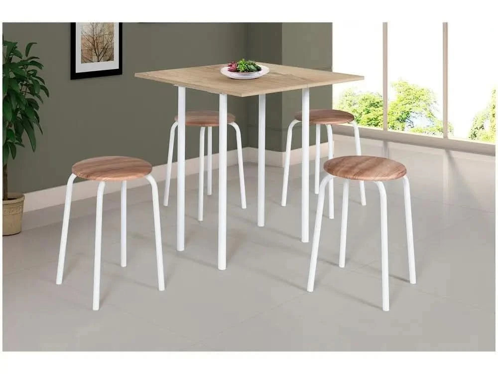 Folding Table Set with 4 Stools