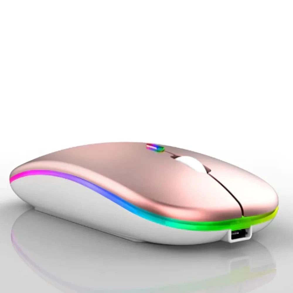 Kabellose Maus mit wiederaufladbarem Akku, 2,4 GHz, RGB-LED, Home Office