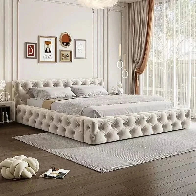 Queen Size Bed Frame European Designer Italian Girls Bed Frame Storage Wooden Cheap Muebles Para Dormitorio Nordic Furniture