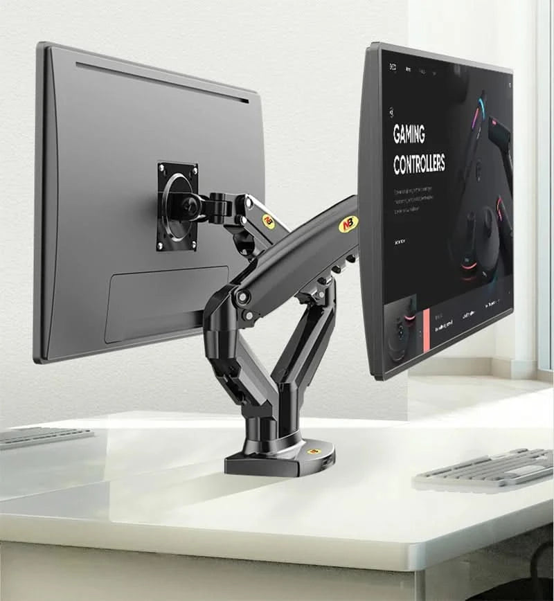 Weiße Dual-Monitorhalterung 17-30 Zoll, Halterung Belastbarkeit 2-9 kg pro Arm, NB F160