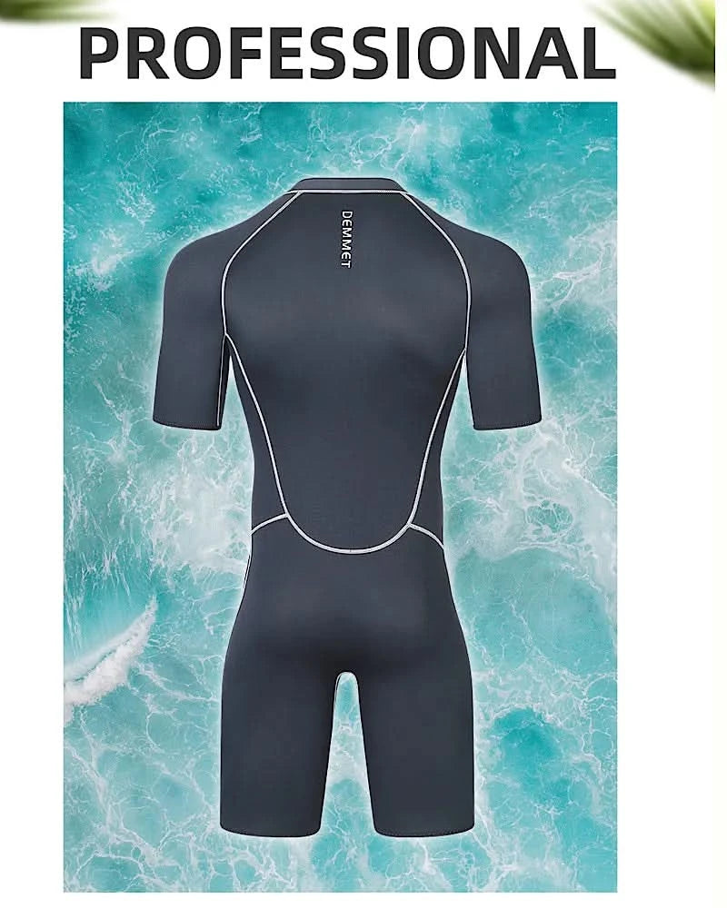Taucher-Neoprenanzug 1,5-3 mm, einteilig, Neopren, Herren und Damen, Ganzkörper-Neoprenanzug, Sonnenschutz, warm, Badeanzug, Schwimmen, Surfen, Schnorcheln