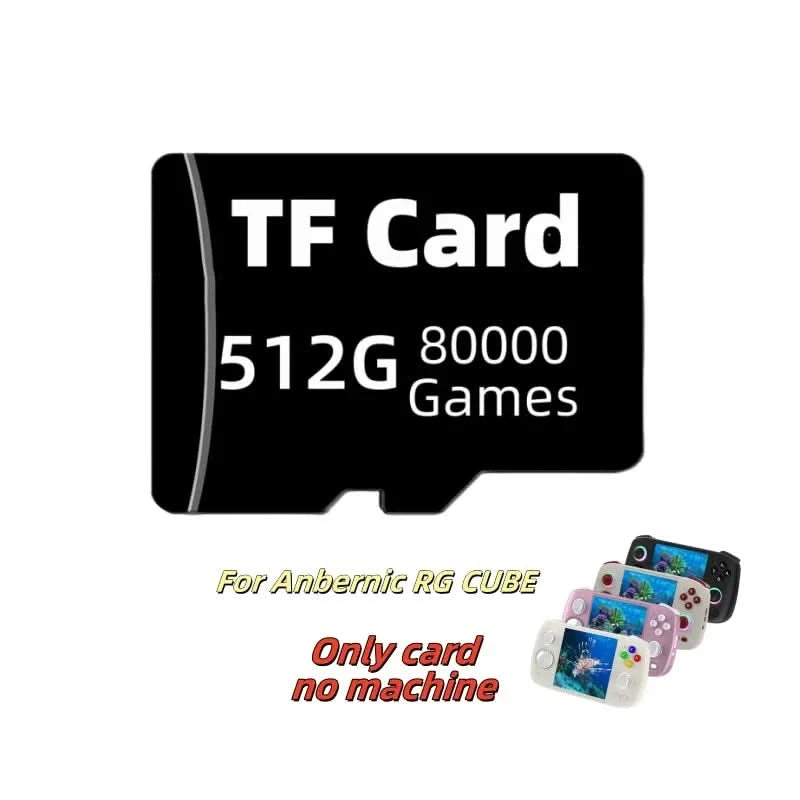 Spielkarte für Anbernic RG CUBE TF-Karten-Speicherkarte Retro-Spiele PS2 PSP PS1 3DS Android Handheld-Spielkonsole Gaming 512G Geschenk