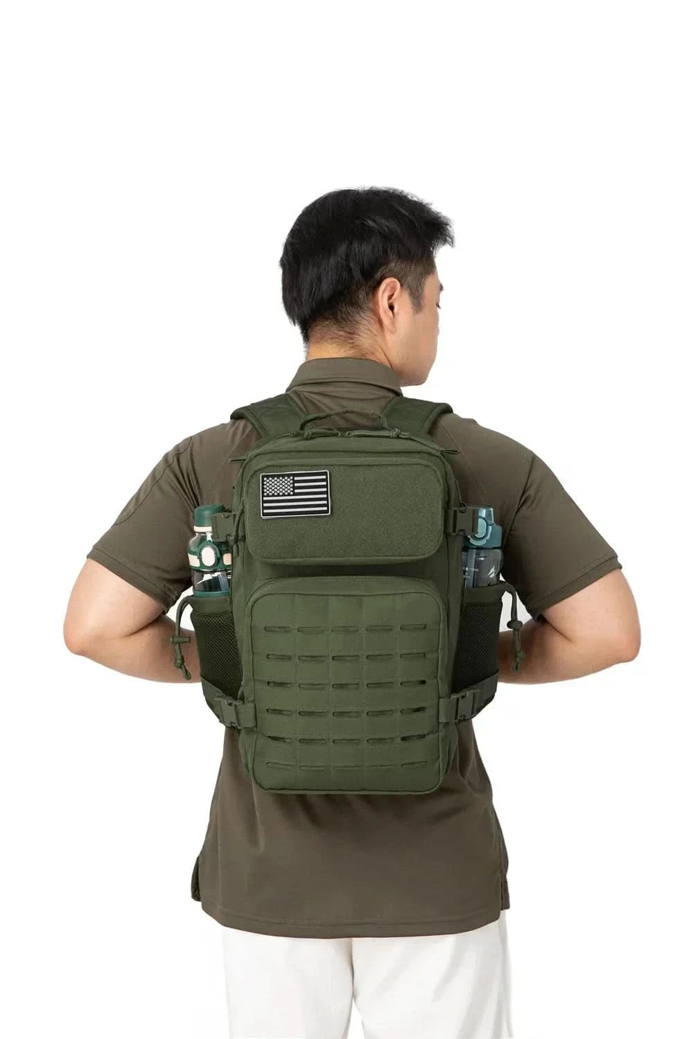 25L Taktischer Rucksack Outdoor Tasche Fitness Rucksack MOLLE Rucksack Damen/Herren Wander-Survival-Rucksack Herren Doppel-Getränkehalter