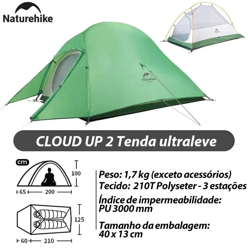 Naturehike Brazil Cloud Up 1-2-3P Camping Rucksack Outdoor Ultraleicht Wasserdichtes Zelt Camping Strandzelt