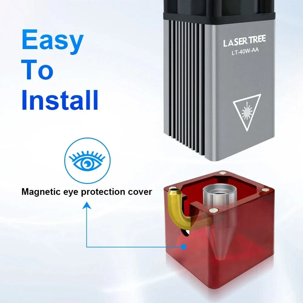 LASER TREE 20W Laser Module 450nm 40W TTL Blue Light Laser Engraver Head for Laser Engraving Cutting Machine Wood Working Tools