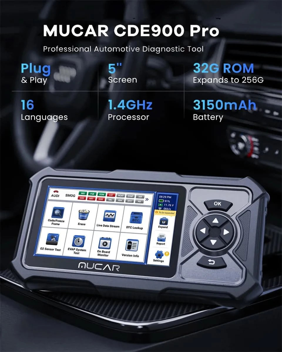 MUCAR CDE900 PRO Diagnosewerkzeuge für Auto Obd2 Code-Lesegerät Diagnose Autos Lebenslanges kostenloses Update OBD2 Scanner Werkzeuge für Mechaniker