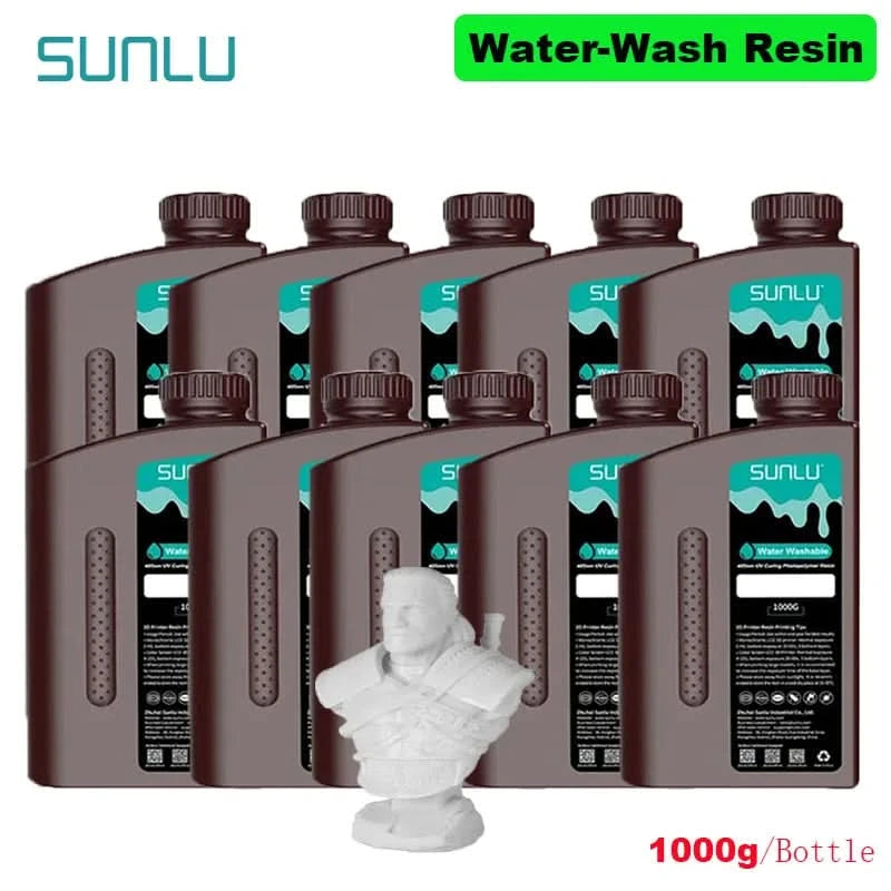SUNLU 10KG  Standard / Water-Wash 3D Resin 405nm UV Resin For most SLA/DLP/LCD 3D Printer Material UV Sensitive 1kg