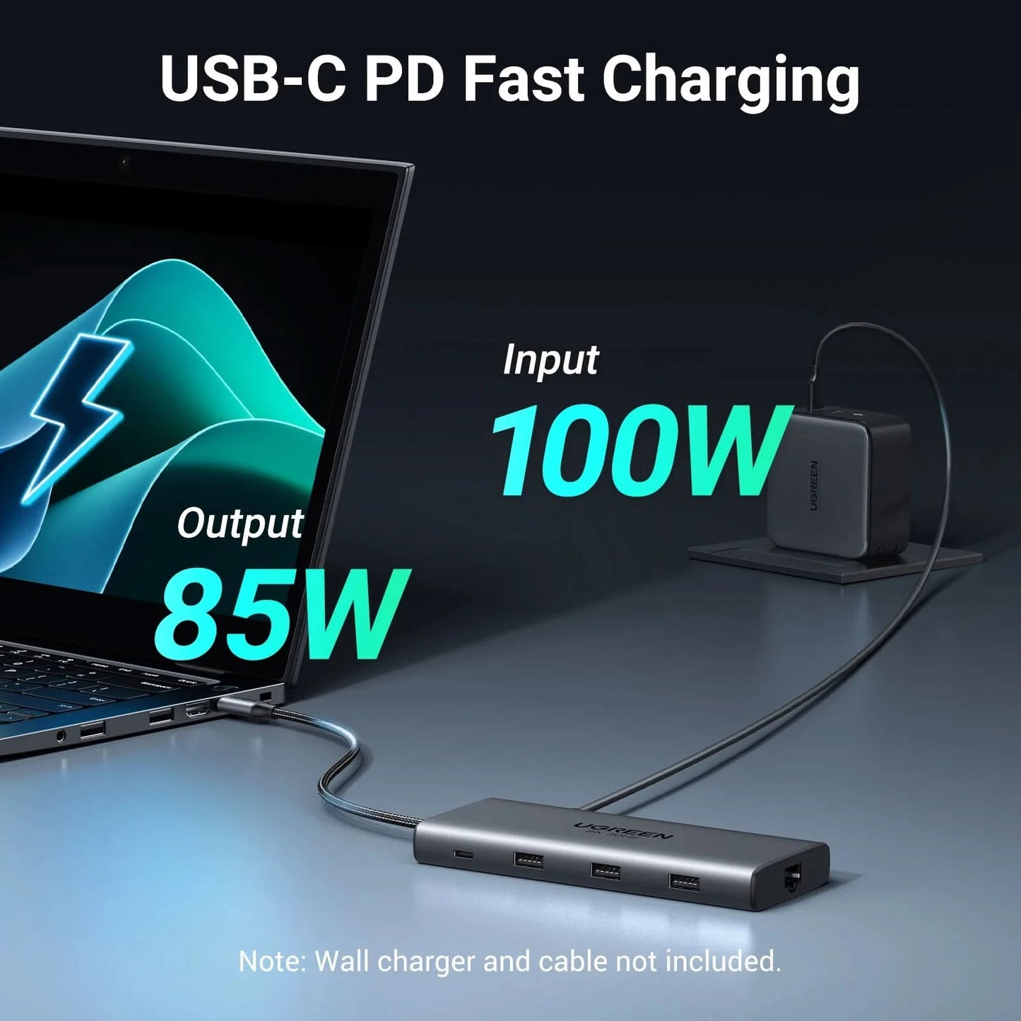 UGREEN Dual HDMI USB-C HUB 8K 4K HDMI Adapter 10-in-1 Splitter mit RJ45 USB3.0 PD 100W Dock für MacBook Pro Air Laptop USB HUB