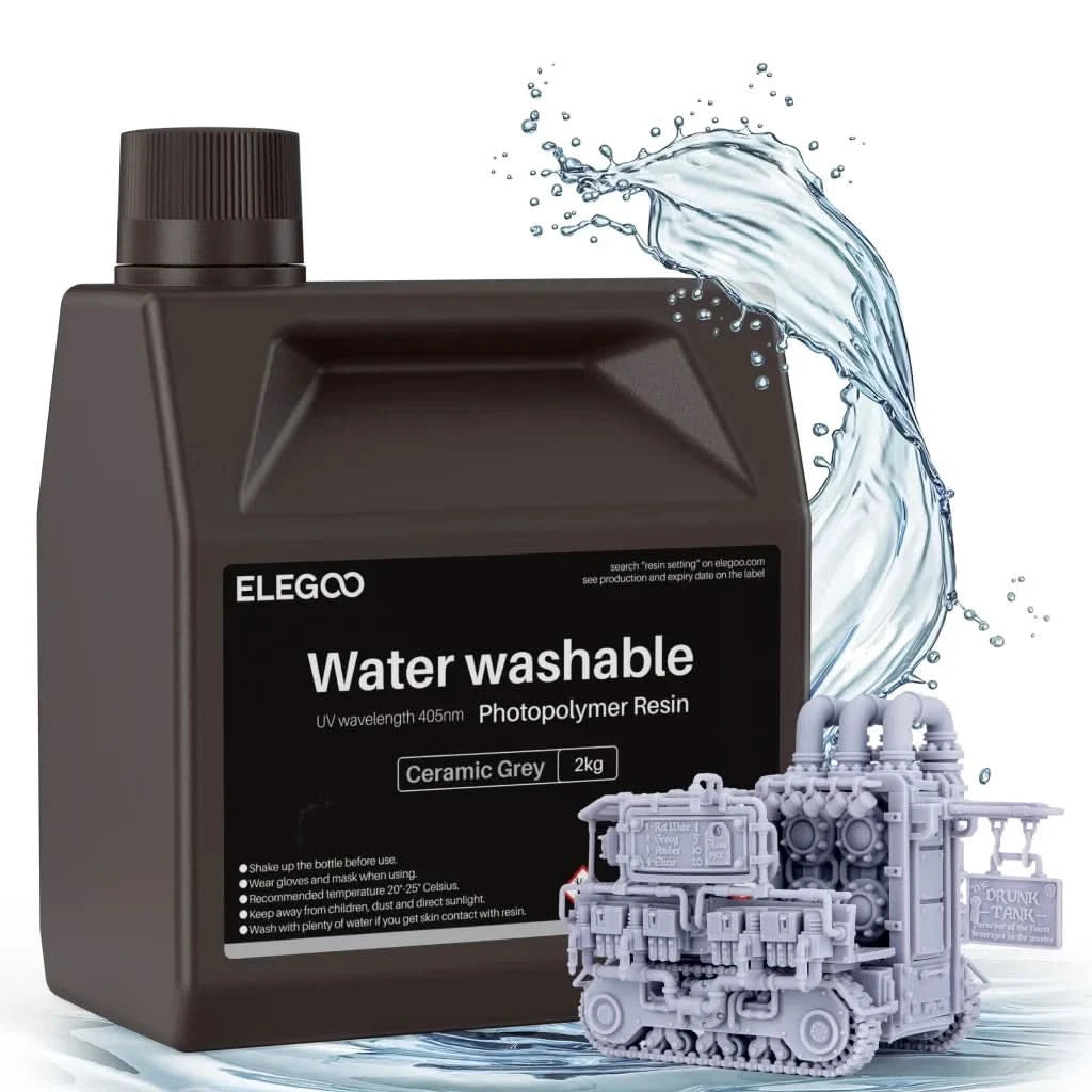ELEGOO Water Washable 3D Druckerharz LCD UV-härtendes Harz 405nm Standard Photopolymerharz für LCD 3D-Druck 1000g 8 Farben