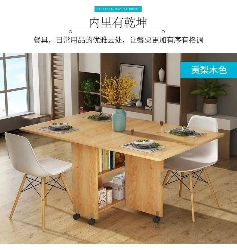 Quality Senior Dining Tables Modern Minimalist Foldable Rectangle Kitchen Table Sets Style Dining Room Furniture Esstisch