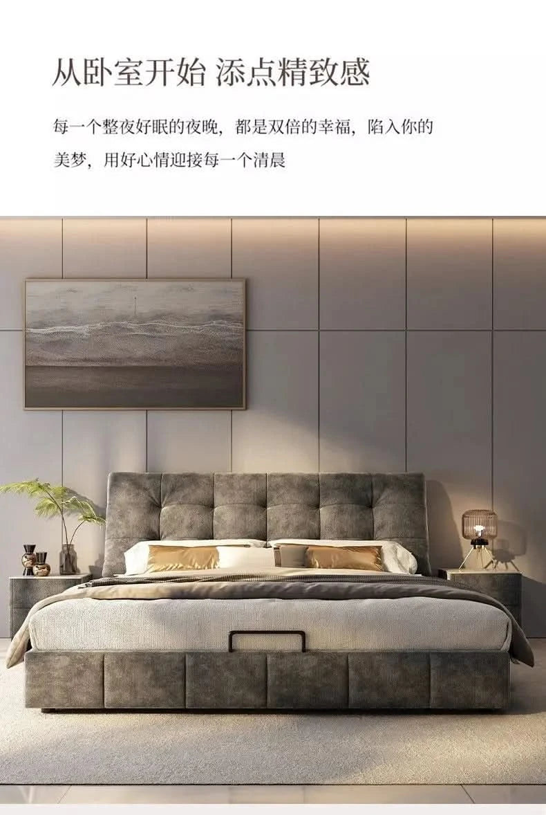 Bedsroom Fancy Beds Minimalist Modern Frame Luxury Beds Nightstands Unique Muebles Para El Hogar Home Furniture Accessories
