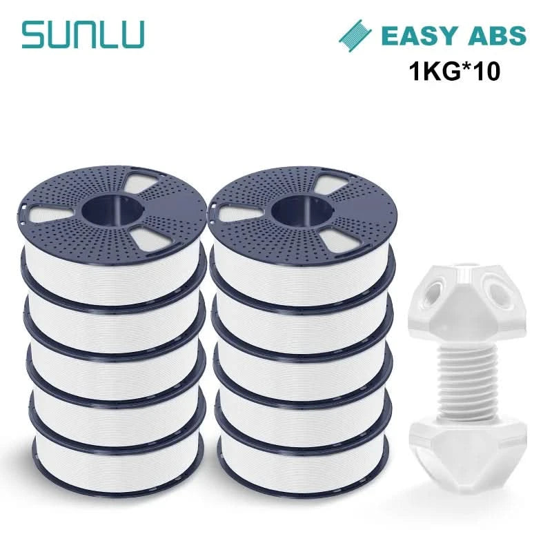 SUNLU 10KG 3D Filament PLA/PLA PLUS/PETG/Easy ABS Filament 1.75mm 10 Rollen 1KG sauber gewickeltes 3D-Drucker-Filament für 3D-Drucker