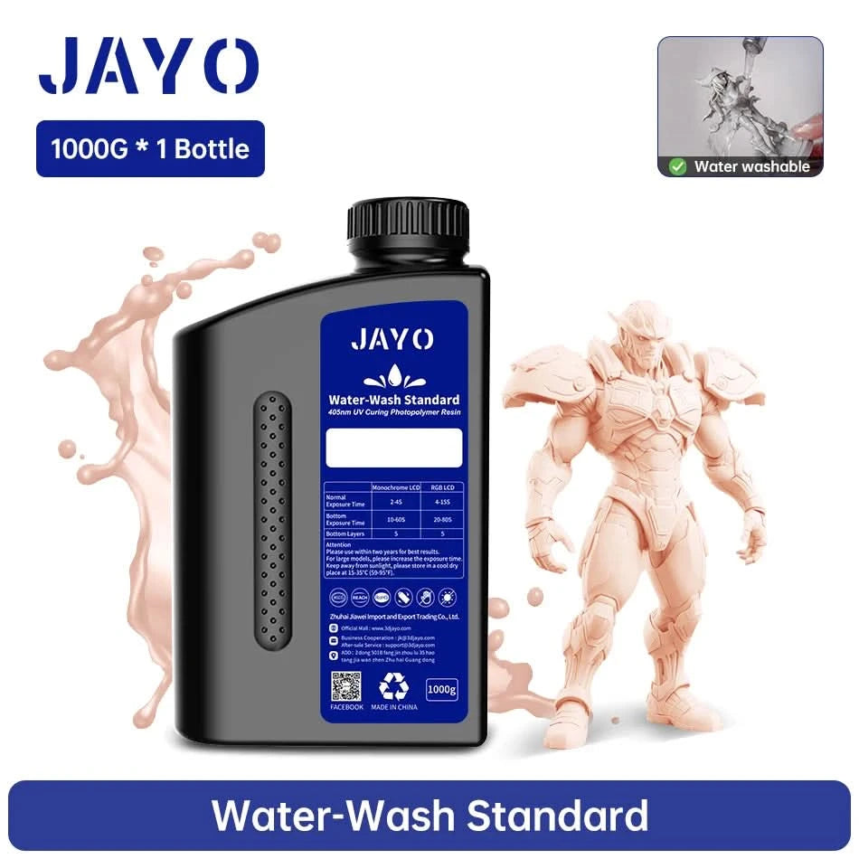JAYO UV-Harz ABS-ähnlich/Standard/Pflanzlich/Nylon-ähnlich/Wasserwaschbar 1KG 405nm Flüssiges Rapid UV-Härtung für LCD 3D-Druckmaterial
