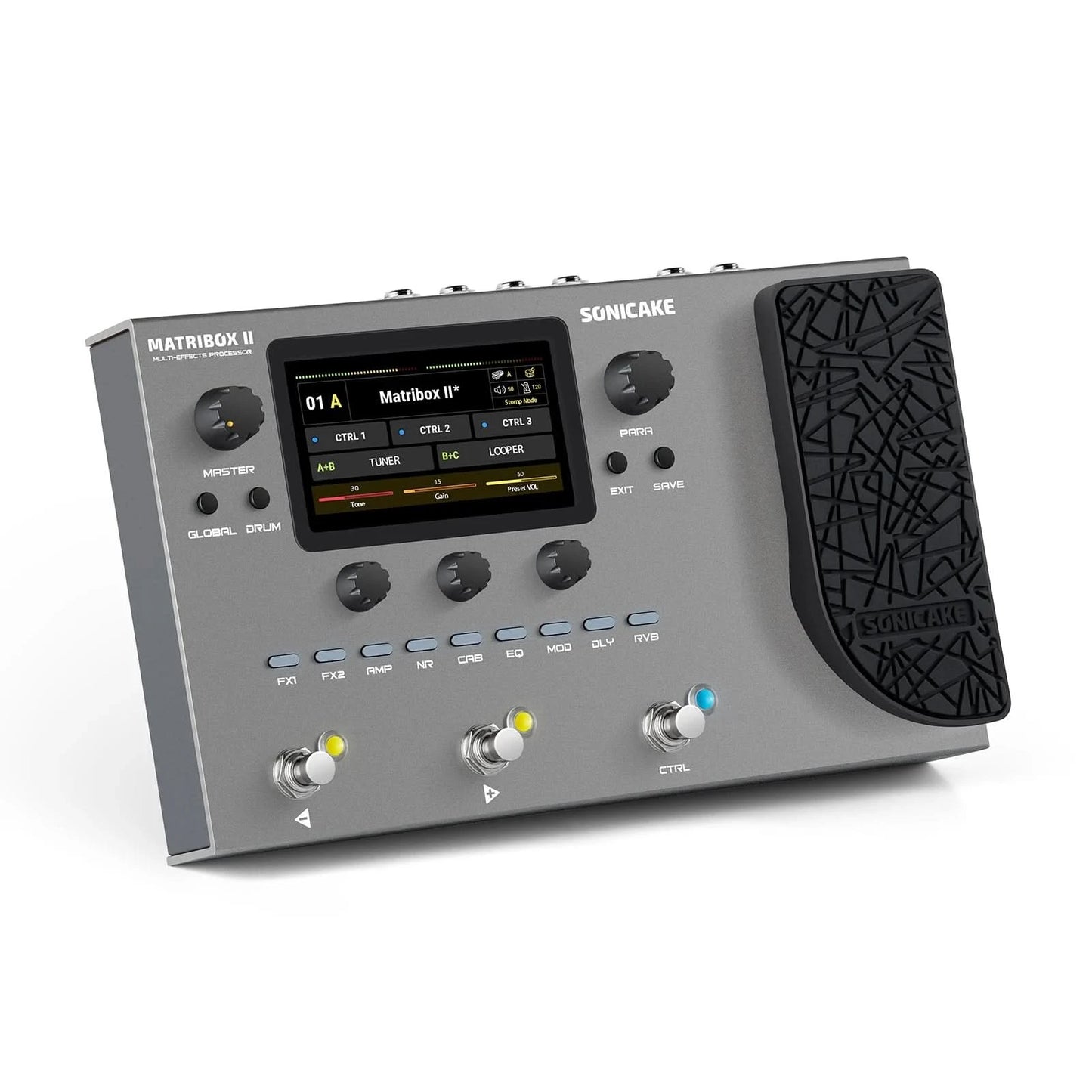 SONICAKE Matribox II Brasil New Guitar Bass Amp Modeling Multi-Effects Processor with Expression Pedal FX Loop MIDI Stereo USB