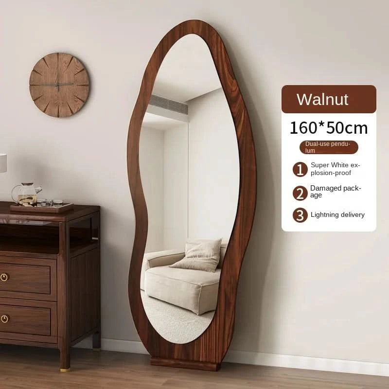 Full body mirror Internet celebrity special-shaped mirror home floor mirror bedroom wall-mounted dressing mirror fitting mirror