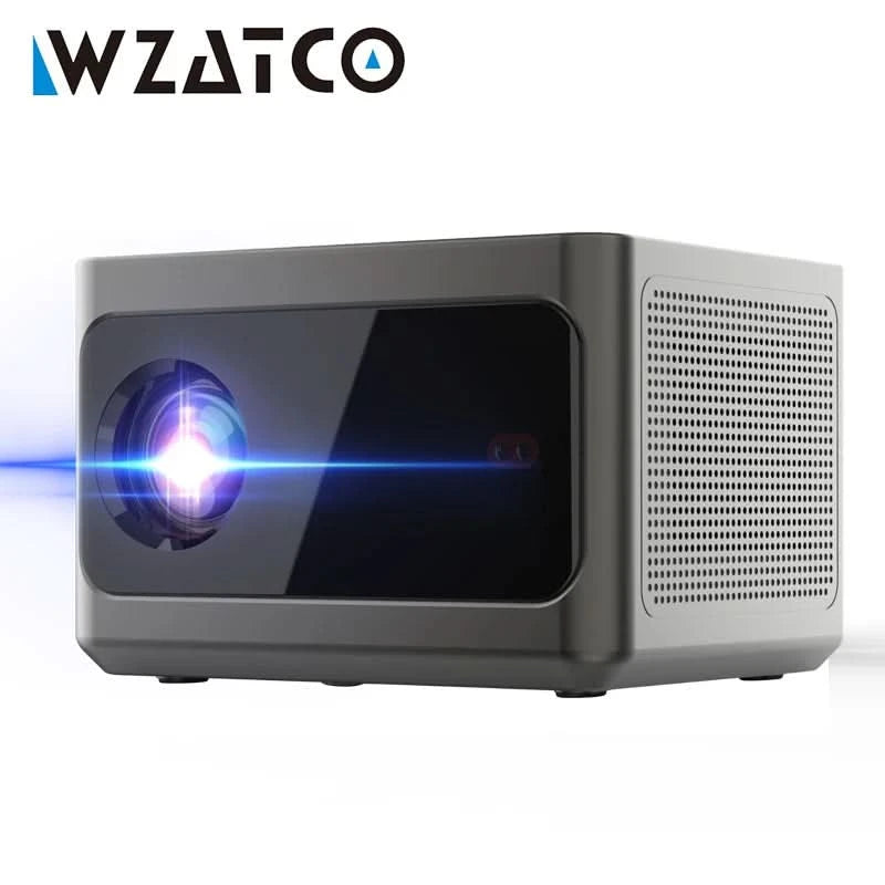WZATCO A9 300inch 1080P Fully Automatic 4K HDR Auto focus Android 32GB Wifi Smart RJ45 LED Projector LCD Proyector Home Beamer