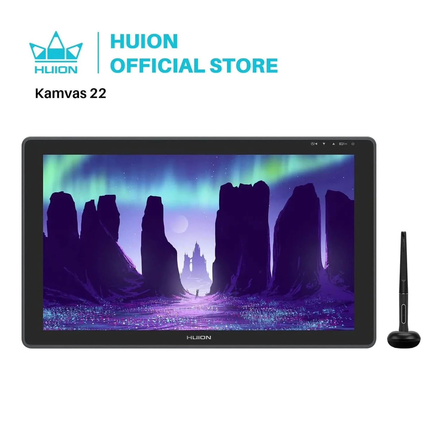 HUION Kamvas 22 Grafiktablett Stift-Display 21,5 Zoll blendfreier Bildschirm 120% sRGB Windows Mac und Android Gerät