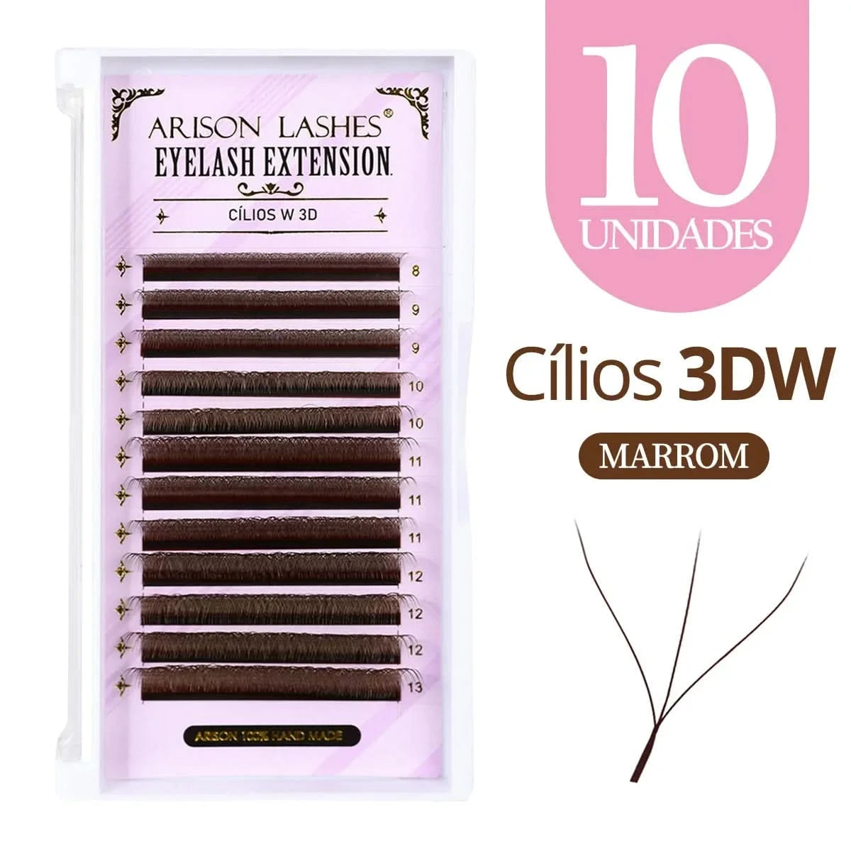 [Brazil Warehouse]ARISON Wholesale 10/30/50pcs YY/W-shape Lashes Premade Volume Eyelashes Extension 3D/4D/5D/6D/8D Lash