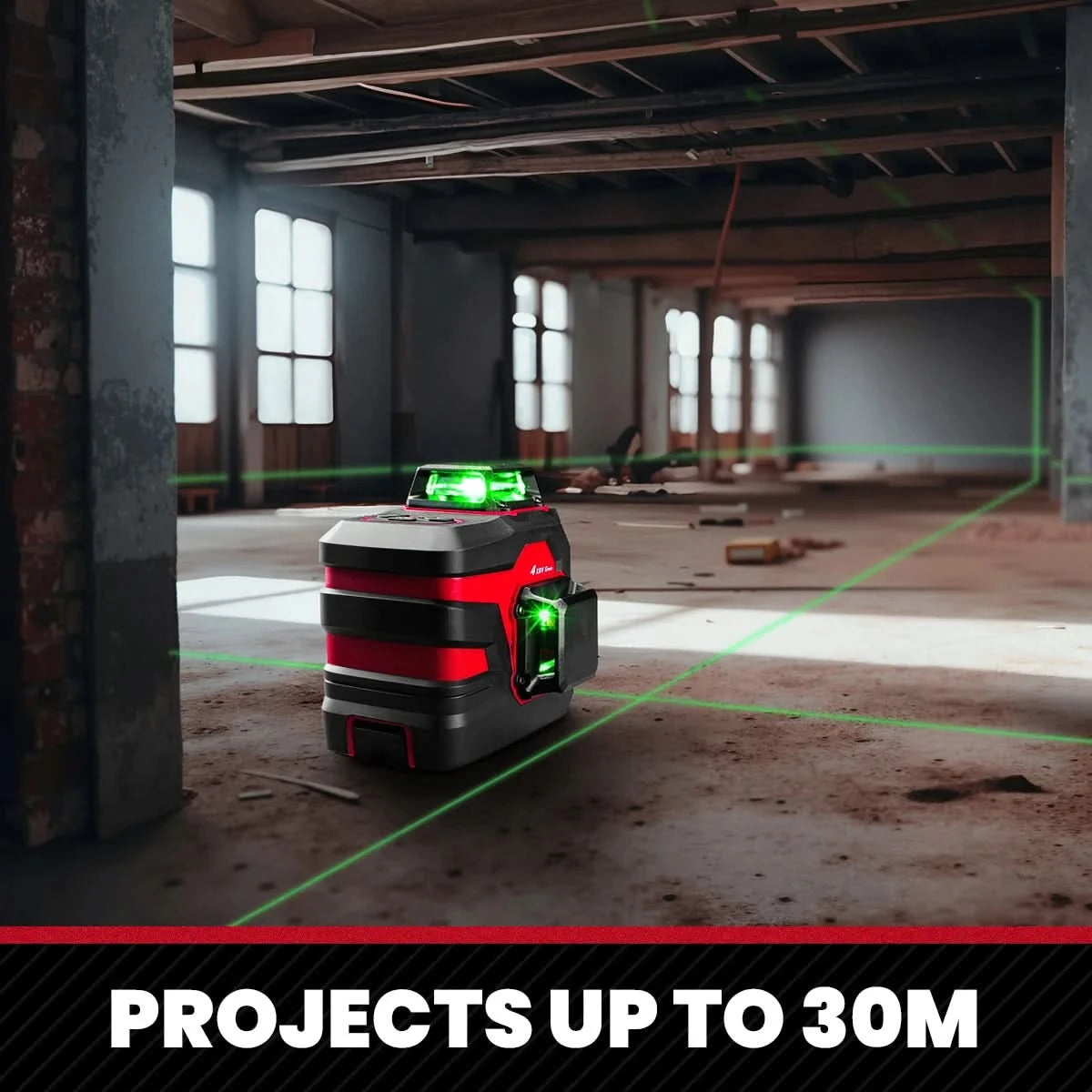 YEVOLT Laser Level Green 12/16-Line 3/4-Plane Self-leveling 360 Horizontal & Vertical Accurate Measuring Tool-YVGLL4XS-Series