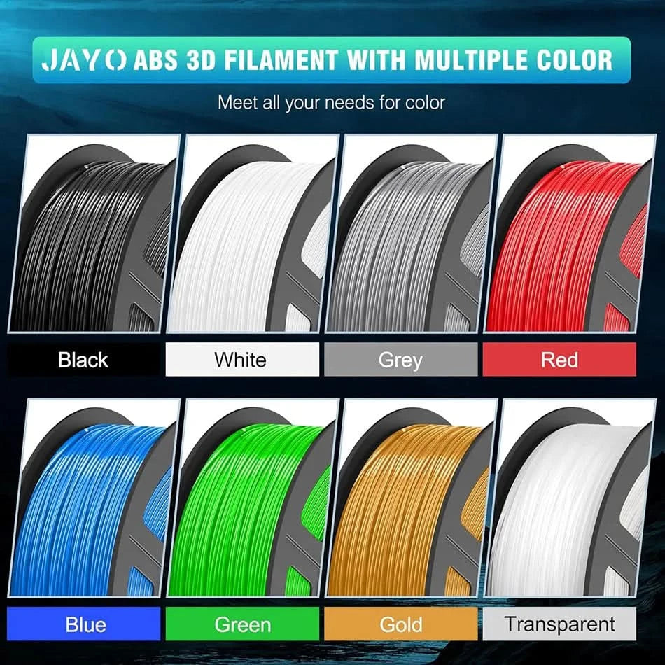 JAYO ABS Filament 1.75mm 3D Printer Filament 10Rolls For FDM 3D Printers 3D Pen Filament Refills 1KG/Roll 3D Printing Materials