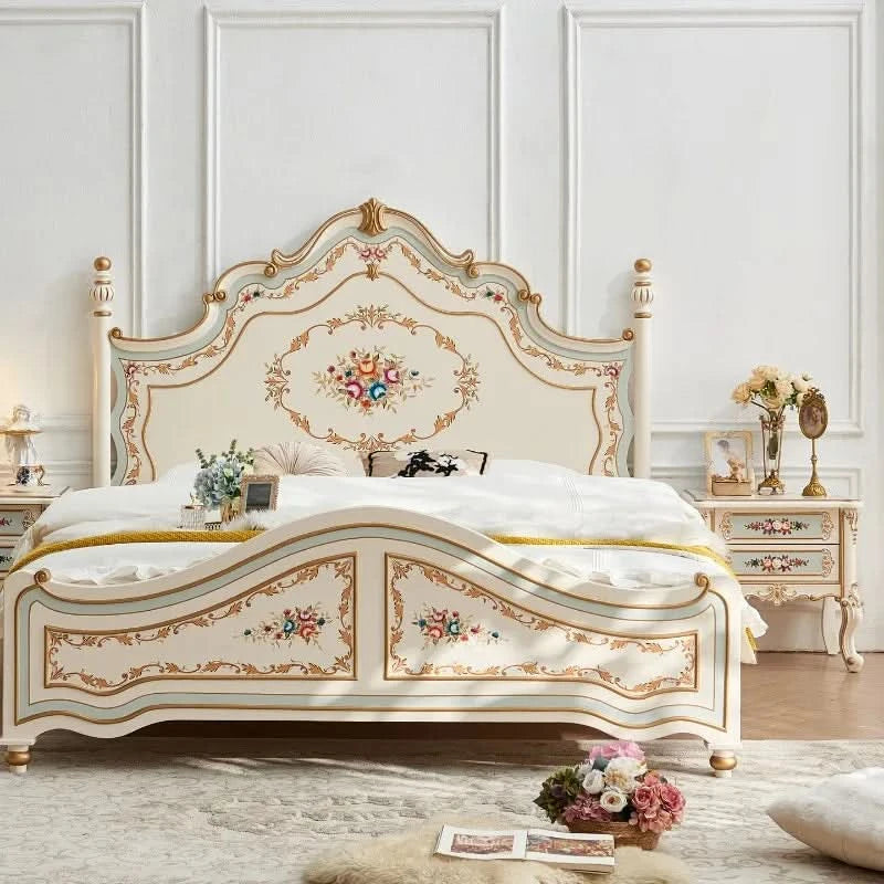 Modern Frame Bed Double King Size Bedroom Beauty European Sleeping Bed Platform Girls Letto Matrimoniale Lounge Suite Furniture