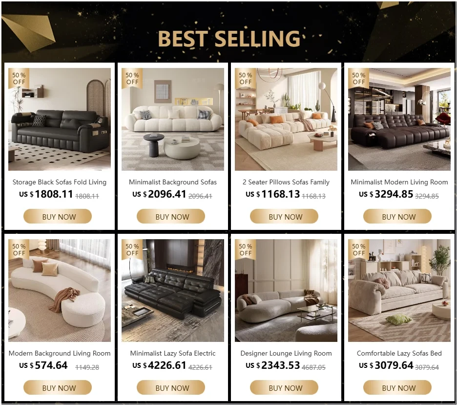 Lounge Modern Living Room Sofas Children Curved Outdoor Gaming Sofas Luxury Designer Hallway Office Wood Divano Home Furniture
