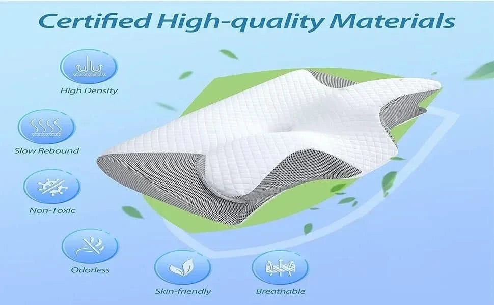 Neues 2-in-1 ergonomisches Memory-Foam-Kopfkissen