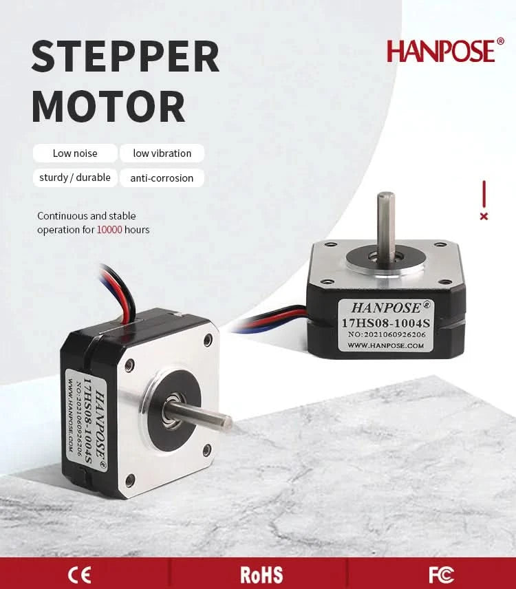 HANPOSE Nema17 Schrittmotor, Drehmoment 78 oz-in (52 N-cm), Strom 1,8 A. Modelle 17HS8401 17HS 2408 17HS3401S 17HS4401S 17HS6401S