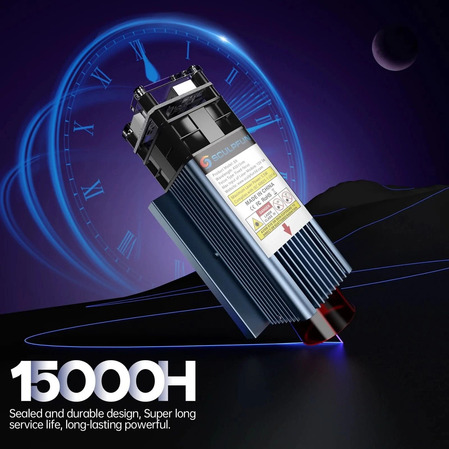 SCULPFUN S9 Lasermaschine 90W CO2 Laser-Effekt Gravur Schneidwerkzeug Hohe Genauigkeit 410x420mm Schnelle Montage