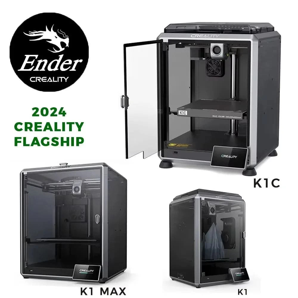 Creality K1/K1MAX/K1C 3D-Drucker mit max. 32MM³/S Durchfluss Hotend, 600MM/S Druckgeschwindigkeit und Dual-Gear Direct Drive Extruder
