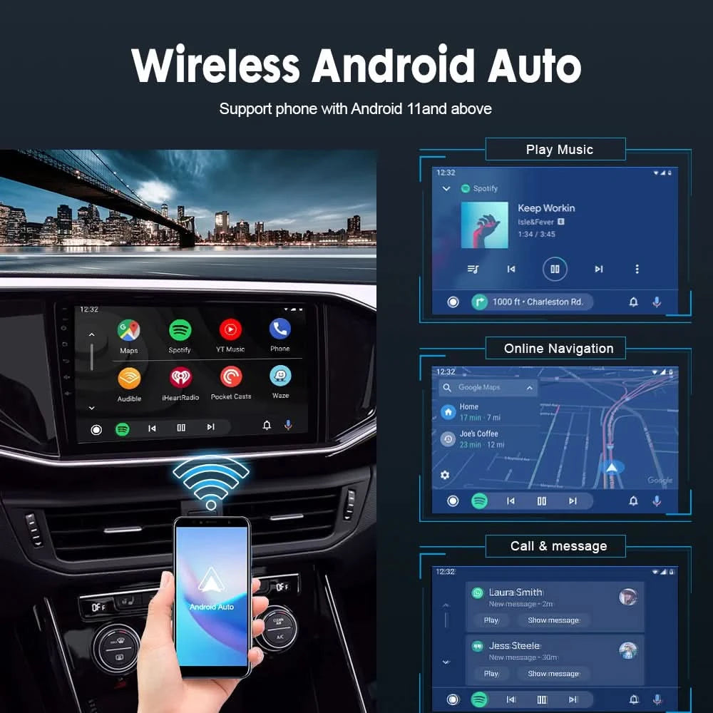 Wireless CarPlay Dongle für Android Auto Wireless Android Auto Carlinkit Car Play iOS Mirror Screen Mirrorlink USB Adapter CCPA