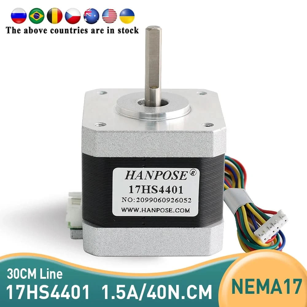 any Country 4-lead Nema17 Stepper Motor 42 motor NEMA17 motor 42BYGH 40N.CM 1.5A 17HS4401 for 3D printer and CNC