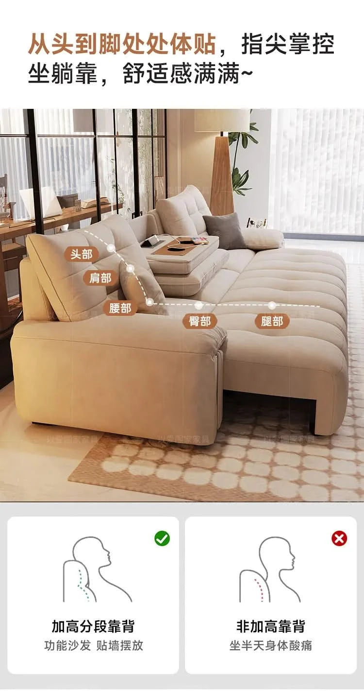 Multifunctional Lounge Electric Sofa Modern Fashion Retractable Sofa Bed Luxury Modern Full Size Frame Furniture Living Room