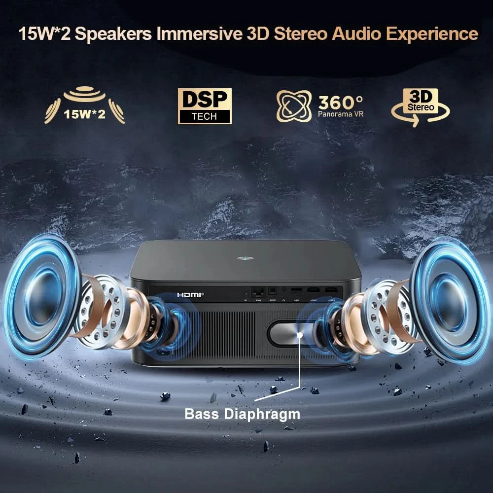 ThundeaL TD98Pro 1080P Full HD Projektor 4K Android WiFi Beamer Autofokus TD98 Pro 3D Smart Heimkino Video Outdoor Projektor
