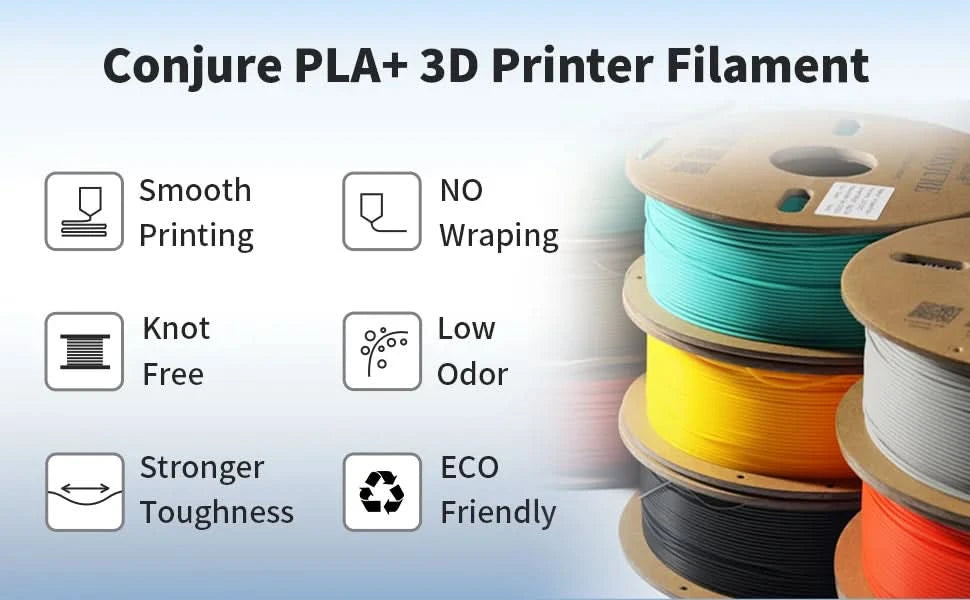 Conjure Filament PLA+ 1,75mm Maßgenauigkeit Geringe Schrumpfung für 3D-Drucker