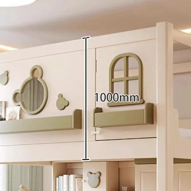 Solid wood upper and lower high and low bunk beds Double bed 2 people bunk beds for kids bed with mattress bedroom furniture