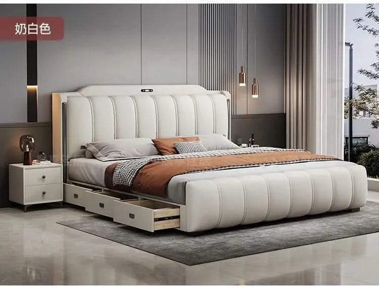 Bedsrooms Uniques Beds Frame Headboard Modern Luxury Beds Twin Storage Camas De Casal De Luxo Home Furniture Accessories