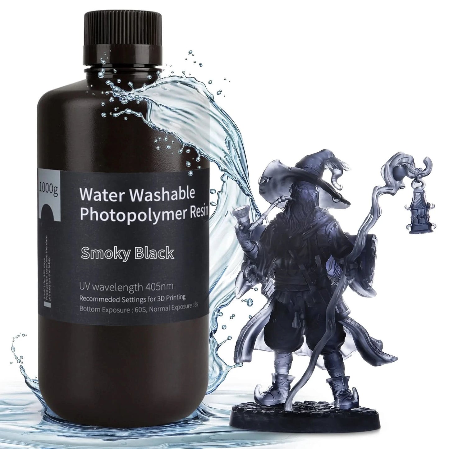 ELEGOO Water Washable 3D Druckerharz LCD UV-härtendes Harz 405nm Standard Photopolymerharz für LCD 3D-Druck 1000g 8 Farben