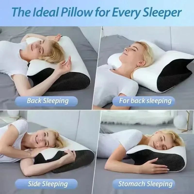 Neues 2-in-1 ergonomisches Memory-Foam-Kopfkissen