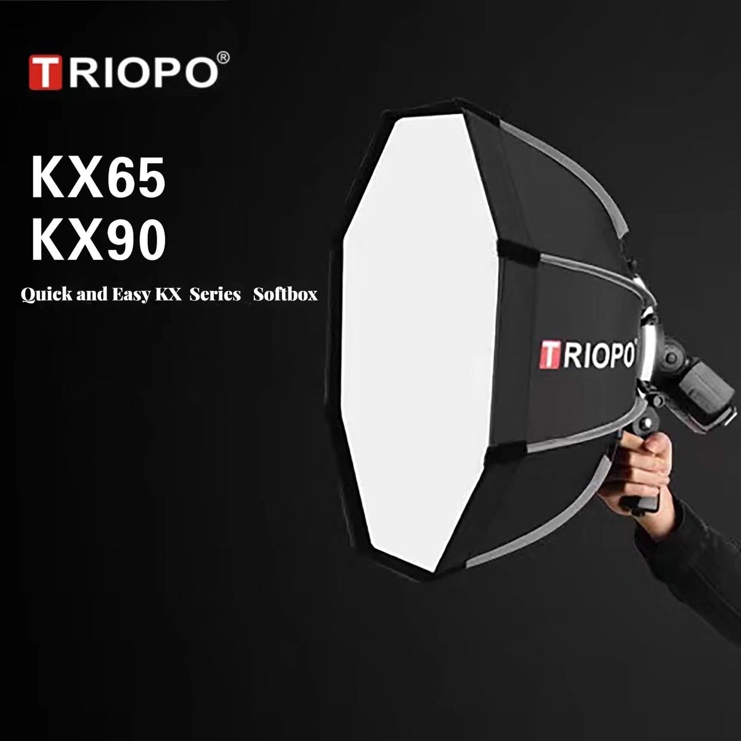 TRIOPO Softbox KX55CM KX 65CM 90CM Octagon Schirm-Leuchtbox für Godox AD200 V1 Speedlite Blitzlicht Fotostudio