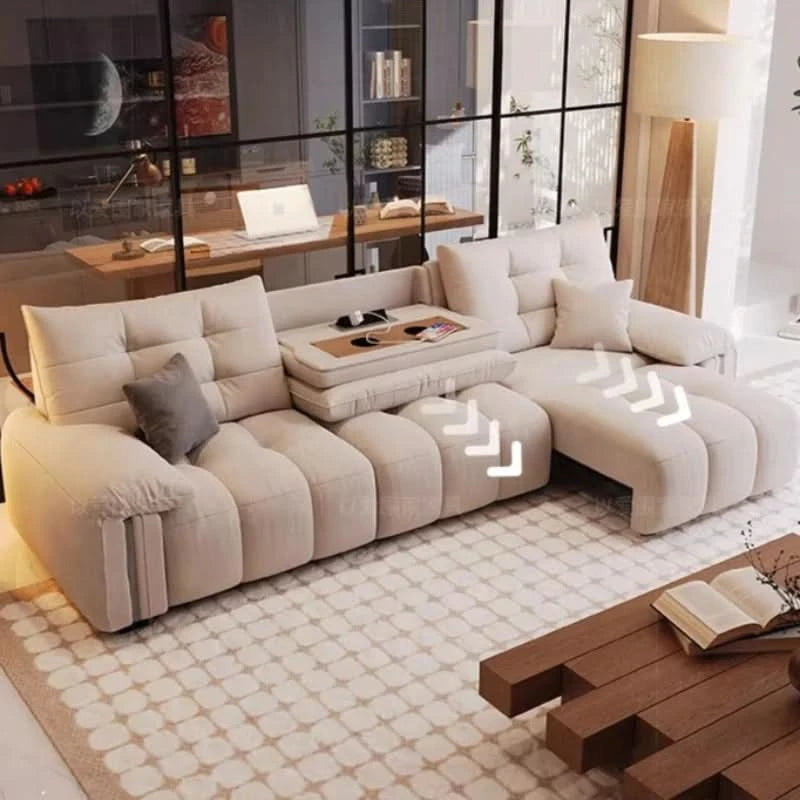 Multifunctional Lounge Electric Sofa Modern Fashion Retractable Sofa Bed Luxury Modern Full Size Frame Furniture Living Room
