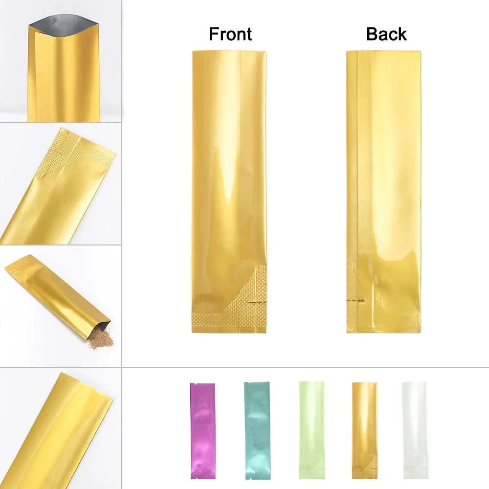Aluminum Foil Mylar Bag, Small Heat Seal, Individual Coffee Powder Sampling Packaging, Vacuum Pouch, 200 Pcs